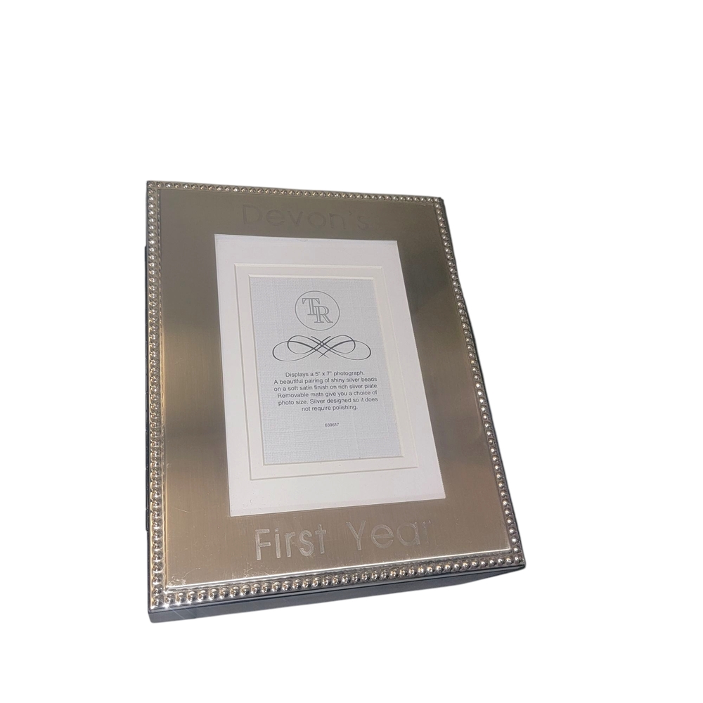 Silver Beaded Photo Frame